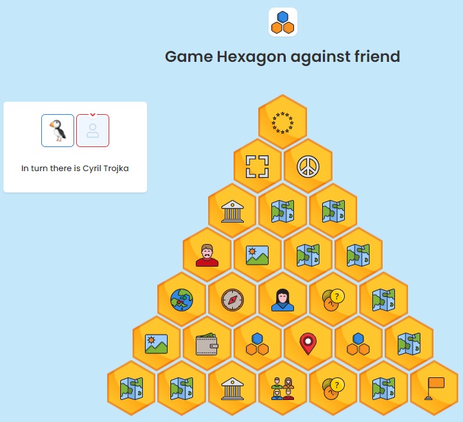 Game Hexagon against friend